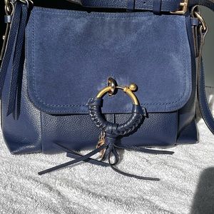 See by Chloé Navy Blue Joan Leather bag